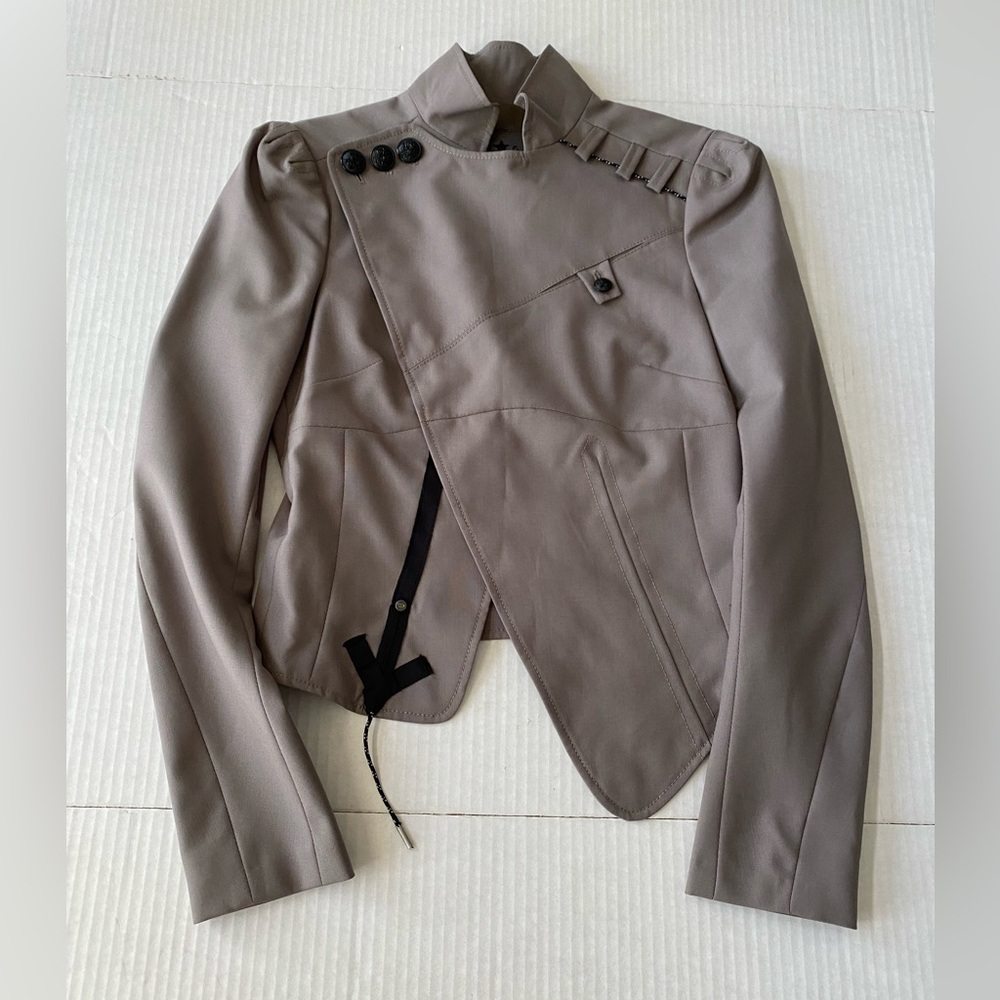 Vintage Diesel Evening Woman’s Wool Asymmetrical Military Style Jacket Size S - Picture 3 of 16